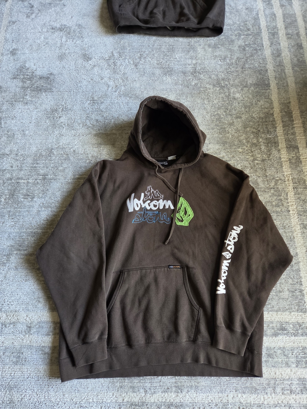 Y2K Volcom Stone Brown Hoodie size 2XL